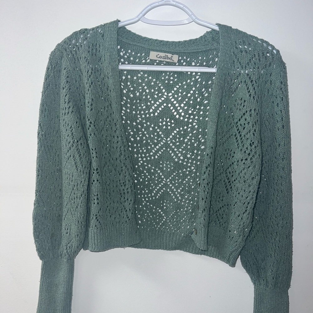 Mint green cardigan